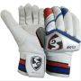 SG Club Cricket Batting Gloves White and Blue (Mans Size Right-Handed)