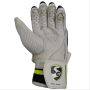 SG Prosoft Cricket Batting Gloves White and Lime (Mens Size Right-Handed)