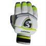 SG Prosoft Cricket Batting Gloves White and Lime (Mens Size Right-Handed)