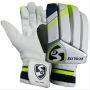 SG Ecolite Cricket Batting Gloves White and Black (Mans Size Right-Handed)