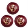 SG Shield 30 Red Cricket Leather Ball Set of 3
