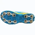 SG Savage Max Spikes Cricket Shoes Colour White Yellow Sky Blue