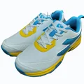 SG Savage Max Spikes Cricket Shoes Colour White Yellow Sky Blue