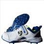 SG Century 4.0 Cricket Shoes White R Blue Lime
