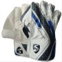 SG Hilite Wicket Keeping Gloves White Blue Black