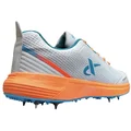 Thrax Rampaze Spike Cricket Shoes White Orange Turquoise Blue