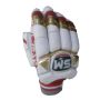 SM Sultan Spc Batting Gloves White and Golden