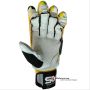 SM Emerald Batting Gloves White and Yellow