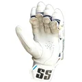 SS Limited Edition Cricket Batting Gloves White,Blue (Mans Size Right-Handed)