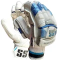 SS Limited Edition Cricket Batting Gloves White,Blue (Mans Size Right-Handed)