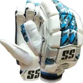 SS Aerolite Cricket Batting Gloves White and Blue Right Hand