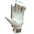 SS Aerolite Cricket Batting Gloves White and Blue Right Hand