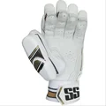 SS Gladiator Cricket Batting Gloves White Black and Golden (Mens Size Right-Handed)