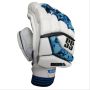 SS Hi Tech Cricket Batting Gloves White and Blue