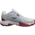 Tenux All Rounder Rubber Cricket Shoes Bright White Racing Red Colour