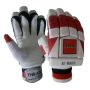 THRAX Duro 11 Cricket Batting Gloves Youth Left Hand White ,Red and Black
