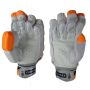 THRAX Power Plus Cricket Batting Gloves Size Youth Left Hand White and Orange