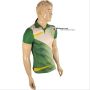 Thrax Polo Badminton T Shirt White and Green M3 Size Medium