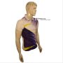 Thrax Polo Badminton T Shirt White and Blue M1 Size Large