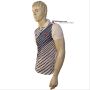 Thrax Polo Badminton T Shirt White and Blue M8 Size Medium
