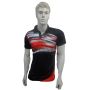 Set of 2 Thrax Badminton T Shirt Color Neck with Half sleeve Royal Blue and Black