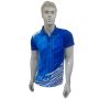 Set of 2 Thrax Badminton T Shirt Color Neck with Half sleeve Royal Blue and Black