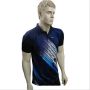 Thrax Polo Badminton T Shirt Color Neck with Half sleeve Purple Black and White Size XL