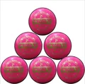 Thrax Test Pink Leather Cricket Ball Set of 6
