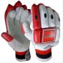 Thrax Blade English Willow Cricket Bat AND THRAX NEO 11 Cricket Batting Gloves White Black and Red