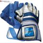 Thrax Power Grip Cricket Wicket Keeping Gloves Blue and Silver