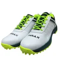 Thrax Brace Rubber Cricket Stud Shoes Neon Yellow Dark Green And White 