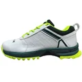 Thrax Brace Rubber Cricket Stud Shoes Neon Yellow Dark Green And White 