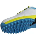 Thrax Brace Rubber Cricket Stud Shoes white, yellow, and blue 