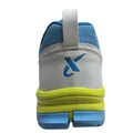 Thrax Brace Rubber Cricket Stud Shoes white, yellow, and blue 