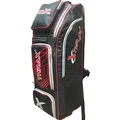 Thrax Mega Haul Pro Cricket Kit Bag Colour Black Red With with (tractor Wheels)