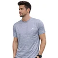 Thrax MT01 Badminton T Shirt Grey Color Round Neck