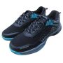Thrax Smash Badminton shoes Black and Vivid Sky With Thrax Strike Series Badminton Kit Bag Blue and Orange Color