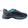 Thrax Smash Badminton shoes Black and Vivid Sky With Thrax Strike Series Badminton Kit Bag Blue and Orange Color