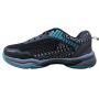 Thrax Smash Badminton shoes Black and Vivid Sky With Thrax Strike Series Badminton Kit Bag Blue and Orange Color