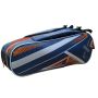 Thrax Smash Badminton shoes Black and Vivid Sky With Thrax Strike Series Badminton Kit Bag Blue and Orange Color