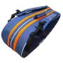 Thrax Smash Badminton shoes Black and Vivid Sky With Thrax Strike Series Badminton Kit Bag Blue and Orange Color