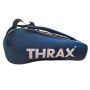 Thrax Smash Badminton shoes Black and Vivid Sky With Thrax Strike Series Badminton Kit Bag Blue and Orange Color