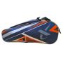Thrax Smash Badminton shoes Black and Vivid Sky With Thrax Strike Series Badminton Kit Bag Blue and Orange Color