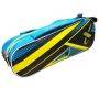Thrax Smash Badminton shoes Lilac Mint and Green Flash With Thrax Strike Series Badminton Kit Bag Blue and Yellow Color