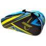 Thrax Smash Badminton shoes Lilac Mint and Green Flash With Thrax Strike Series Badminton Kit Bag Blue and Yellow Color