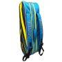 Thrax Smash Badminton shoes Lilac Mint and Green Flash With Thrax Strike Series Badminton Kit Bag Blue and Yellow Color