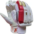 Thrax ST 1800 Cricket Batting Gloves White Red Gold