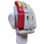 Thrax ST 1800 Cricket Batting Gloves White Red Gold (Youth Size Right-Handed)