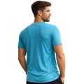 Thrax TS 1009 Badminton T Shirt Sky Blue and White Size Small