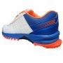 Thrax Hoop Cricket Rubber Stud Cricket Shoes White Blue Neon Orange